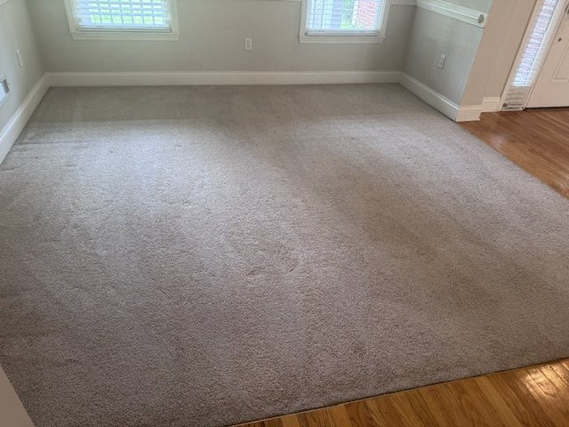 After carpet cleaning showing a clean bright room