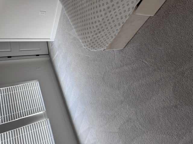 Carpet cleaning lines and finished room